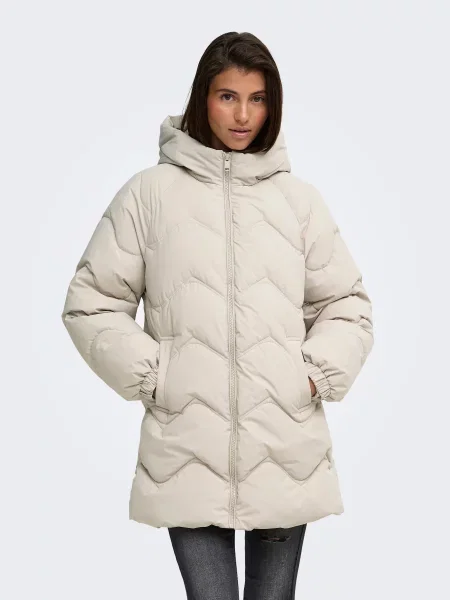 Зимова куртка JDY POWER LONG HOOD PUFFER OTW молочний