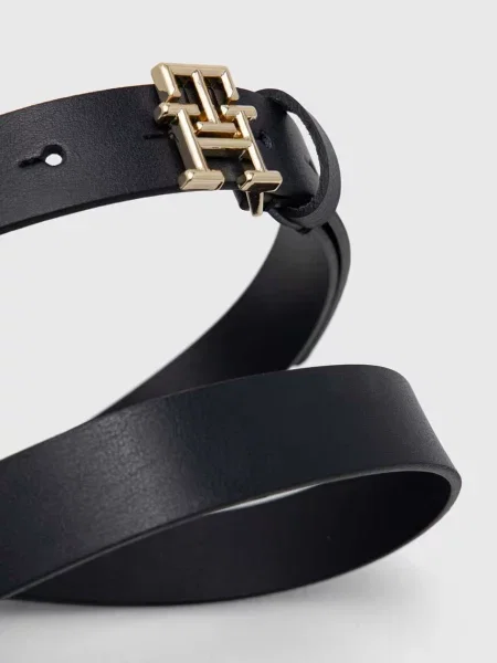 Tommy Hilfiger pasek skórzany granatowy