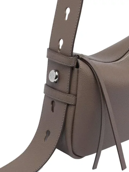 Δερμάτινη δερμάτινη τσάντα Tory Burch καφέ