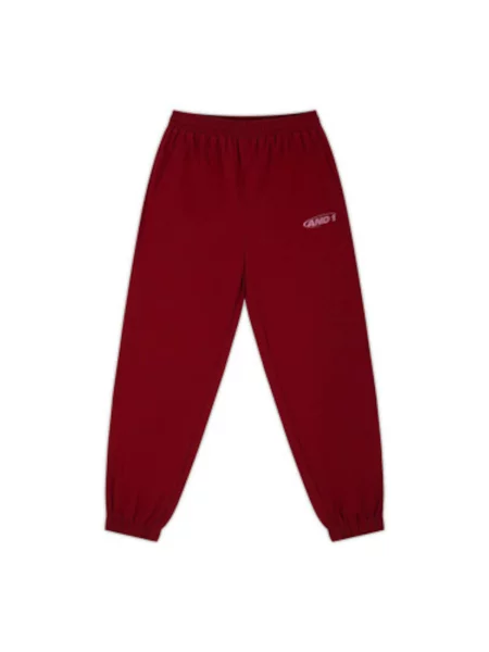 Pantaloni burgundy roșu