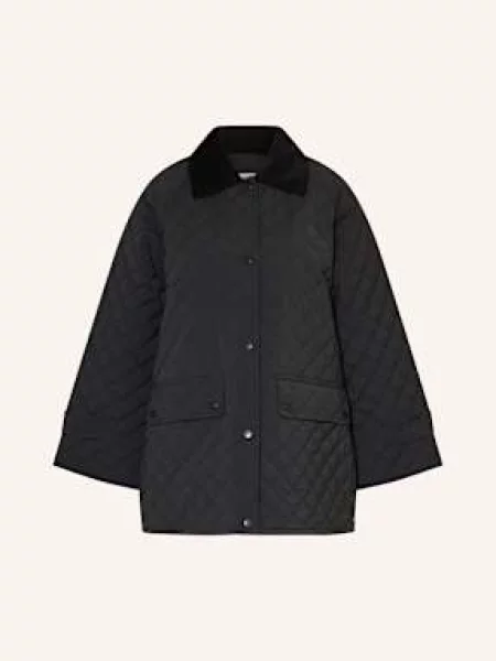 Mrs & Hugs Kurtka Pikowana schwarz czarna