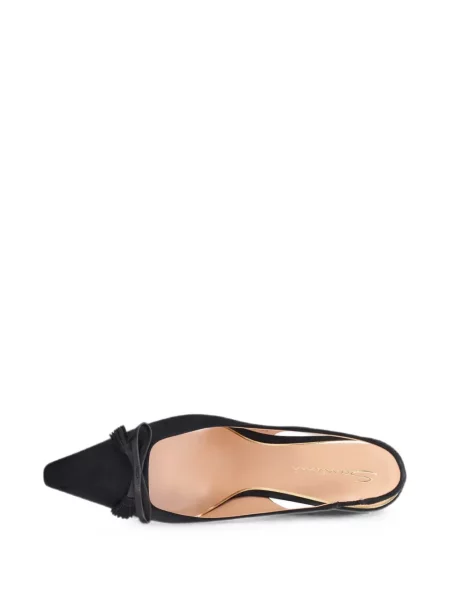 Pantofi cu toc Santoni cu funde slingback negru