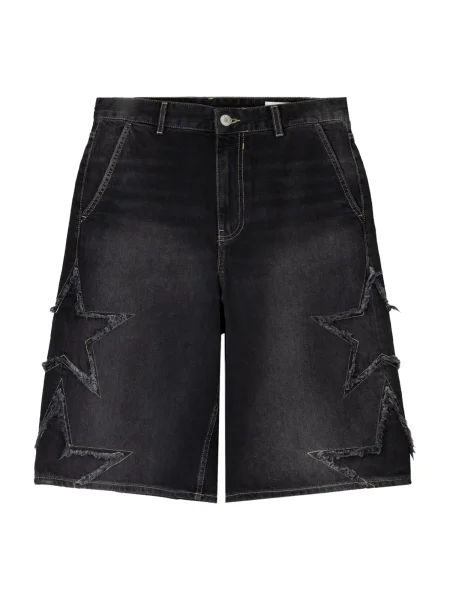 Bershka Kavbojke denim črn