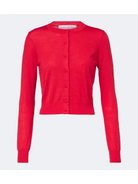 Cardigan Carolina Herrera de lână roșu