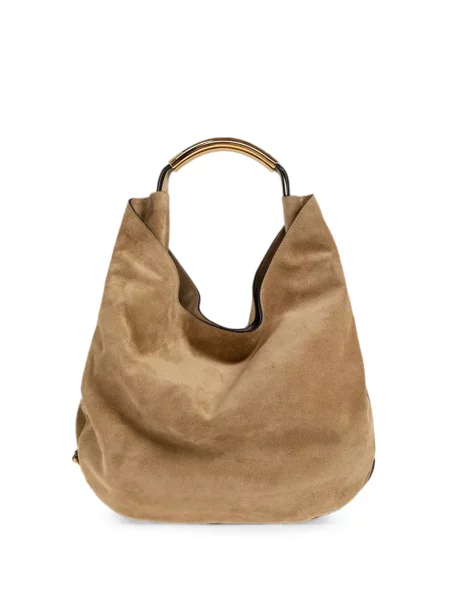 Geantă shopper Moschino din piele de căprioară