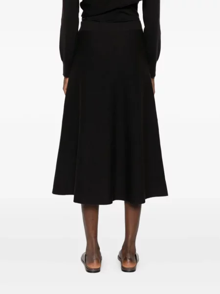 Fustă midi P.a.r.o.s.h. până la genunchi maro