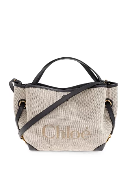 Geantă shopper Chloé din piele cu imagine