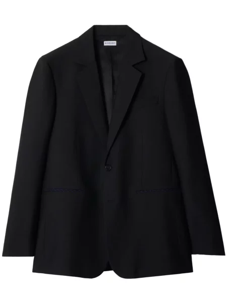 Vuneni blejzer Burberry crna
