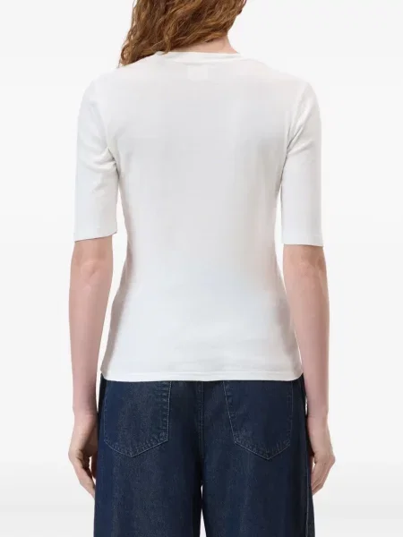 Tricou Closed cu decolteu rotund scurt alb