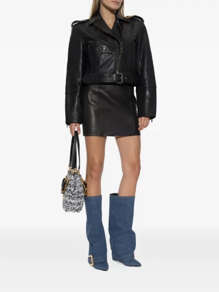 Cu centură geacă Balmain negru