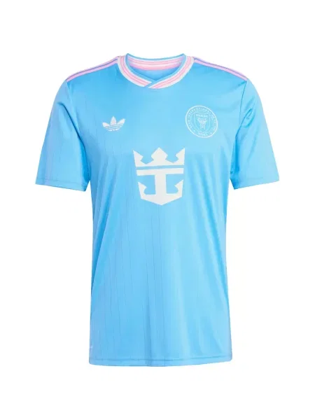 Pantaloni evazați Adidas evazat din jerseu cu cordon albastru