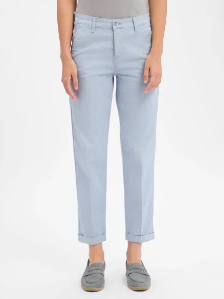 MAC spodnie materiałowe Chino Kobiety jednolity 36 niebieski