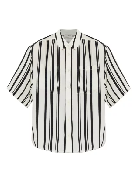 Cămașă Anine Bing cu dungi scurtă