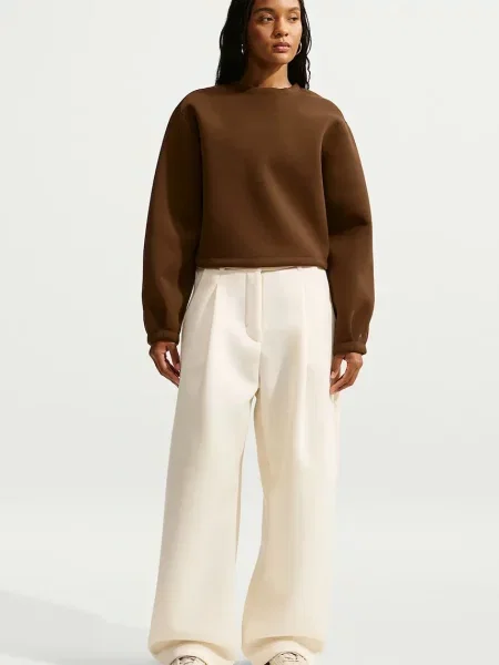 Nike Sportswear oversize mikina s modalem hnědá