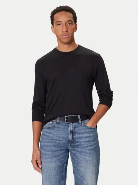 Calvin Klein Majica z dolgimi rokavi črna