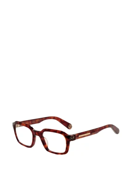 Ochelari de soare Philipp Plein Eyewear cu imprimeu geometric maro