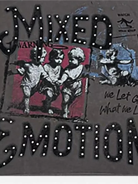 Μπλούζα Mixed Emotion με σχέδιο γκρι