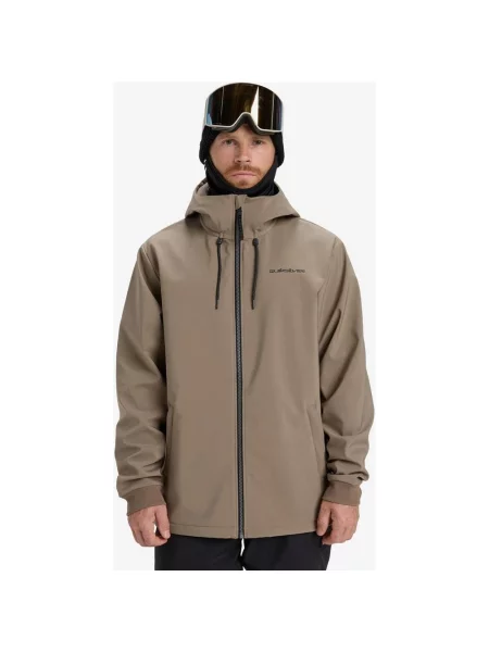 Kurtka z kapturem Quiksilver Live For The Dream jasnobrązowa M brązowa