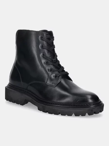 Gant cizme de piele Ivyhill cu plat negru