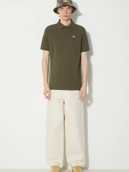 Tricou polo Barbour verde