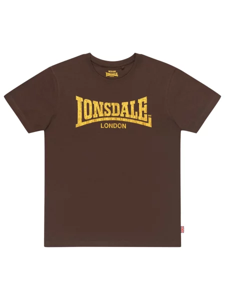 LONSDALE Tričko KAI hnedá žltá