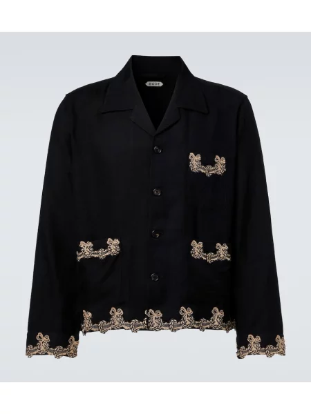 Volnena srajca Bode črna