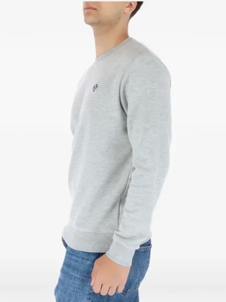 Hanorac crewneck North Sails cu decolteu rotund cu autograf gri