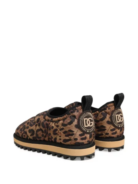 Prošiven tenisice Dolce & Gabbana s printom s leopard uzorkom smeđa