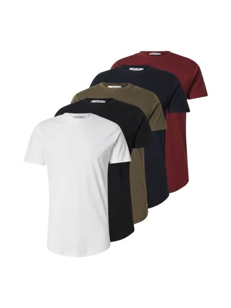 ABOUT YOU Tricou Caspar bleumarin / kaki / roșu / negru alb