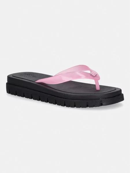 Tommy Jeans šľapky dámske TJW CLEATED JELLY SUMMER SANDAL ružová