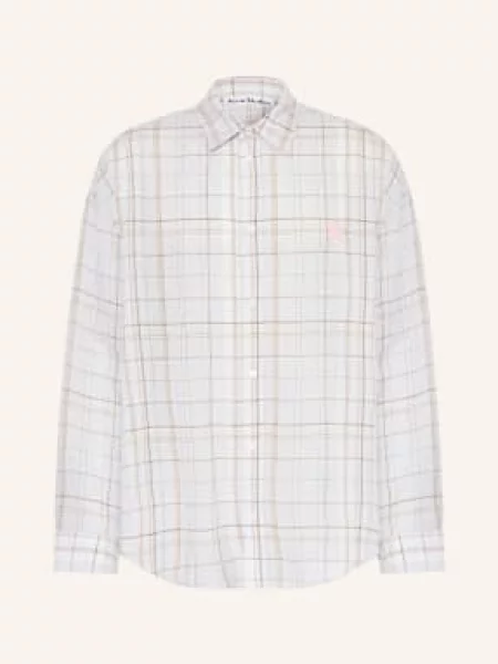 Acne Studios Košile Comfort Fit S Třpytivou Nití krémová hnědá zlatá