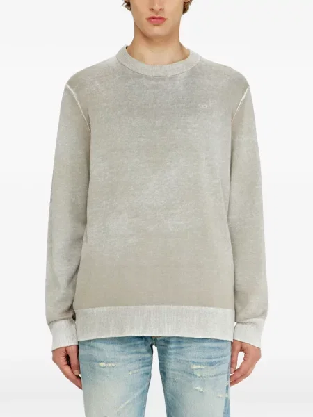 Pulover Diesel cu broderie gri