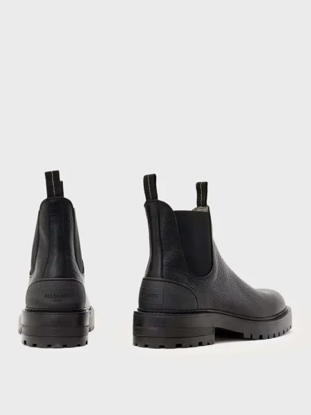 Кожаные ботинки челси Allsaints черные
