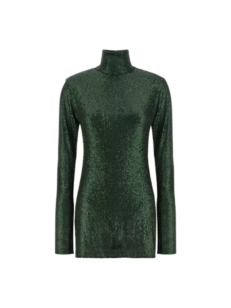 Sweter Norma Kamali z cekinami zielony