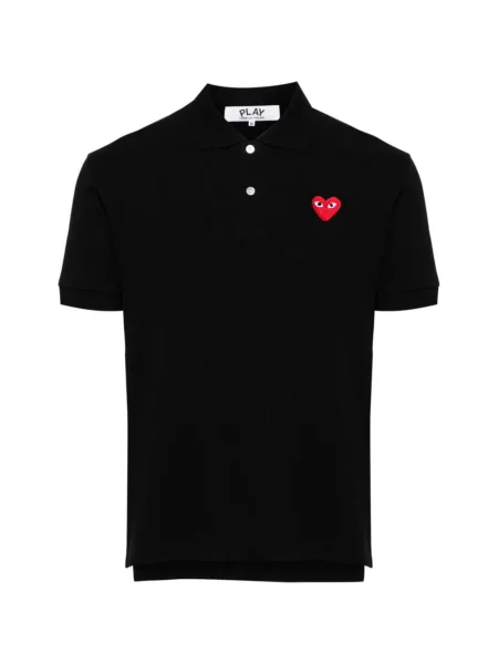 Polotričko Comme Des Garçons Play se srdcovým vzorem černé