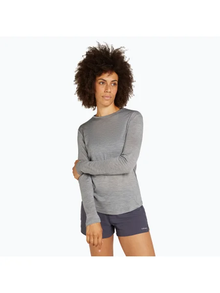 Дамска блуза с дълъг ръкав за трекинг icebreaker Мerino Cool-Lite Sphere III LS Tee metro heather сиво