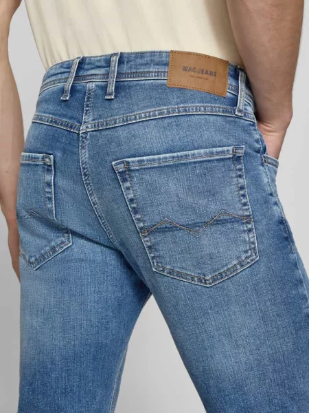Jeansy straight leg Mac niebieskie