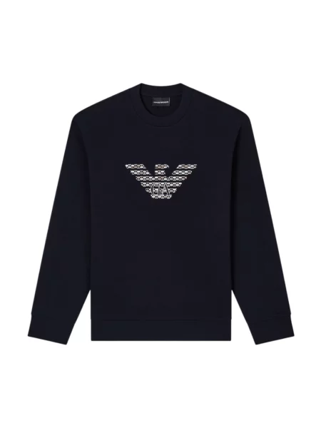 Bluza nierozpinana Emporio Armani niebieska