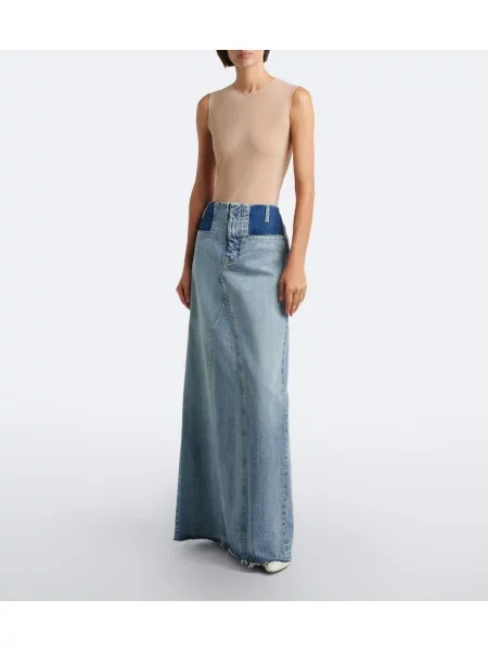 Body Maison Margiela din jerseu bej