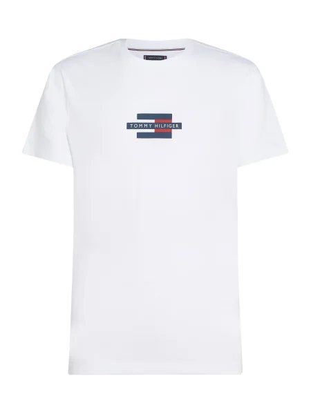 Tommy Hilfiger Tricou Flag Box alb