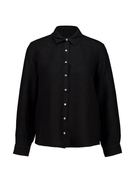 Lung cămașă 120% Lino de in negru