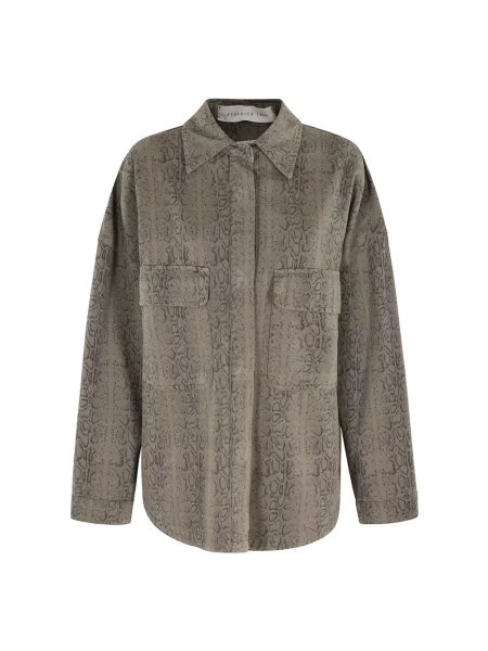 Kurtka jeansowa Federica Tosi zielona