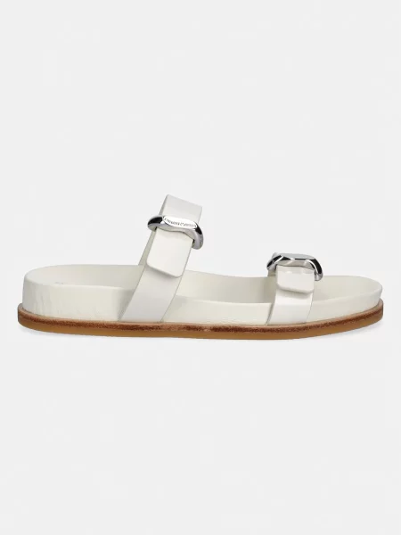 Emporio Armani šľapky dámske kožené béžová
