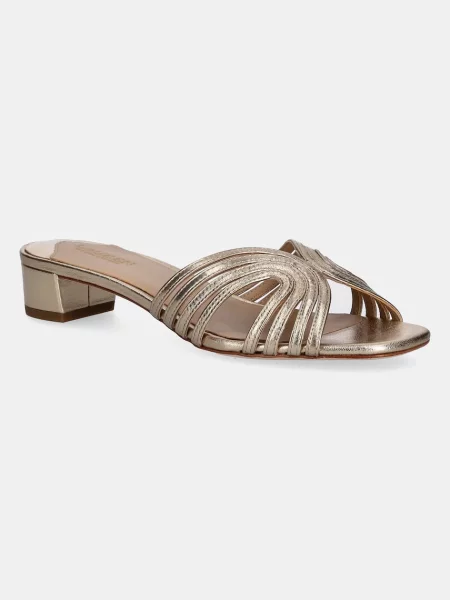 Pantofi Lauren Ralph Lauren din piele auriu