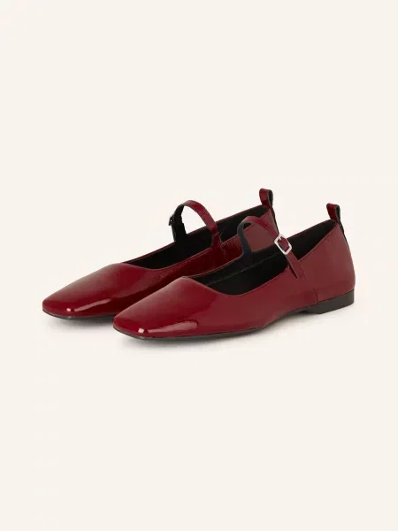 VAGABOND SHOEMAKERS Baleríny s řemínky bordó červené