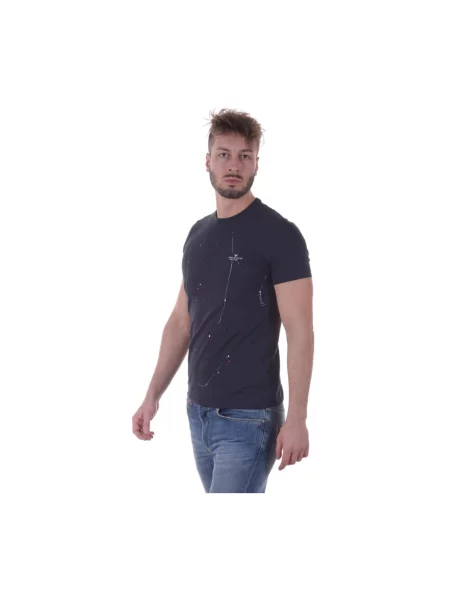 Koszulka Armani Jeans casual niebieska