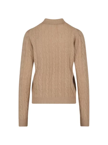 Fleece πουλόβερ Polo Ralph Lauren με κέντημα μπλε
