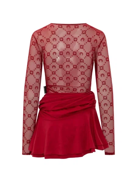 Rochie Marine Serre drapată roșu