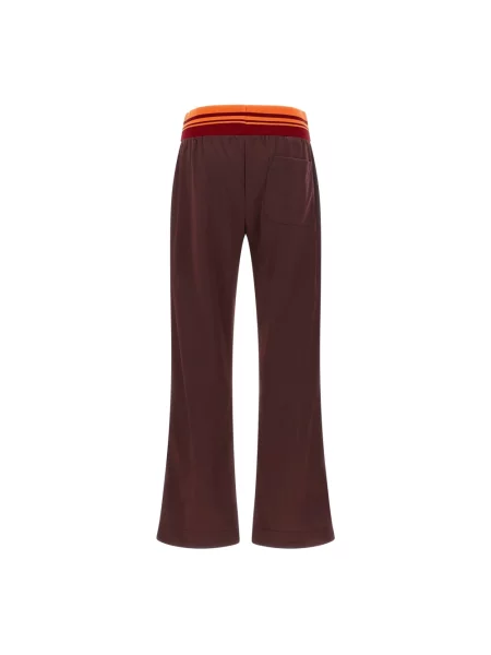 Spodnie Dries Van Noten brązowe