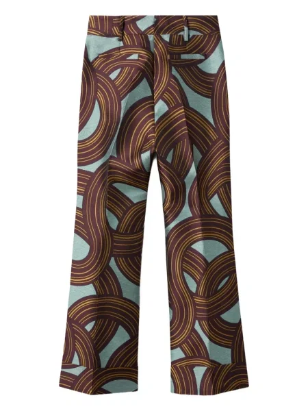 Pantaloni La Doublej din jacard albastru